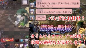 【ログレス】混沌の戦域 刻の回廊 タイムワイズマン ソロ討伐